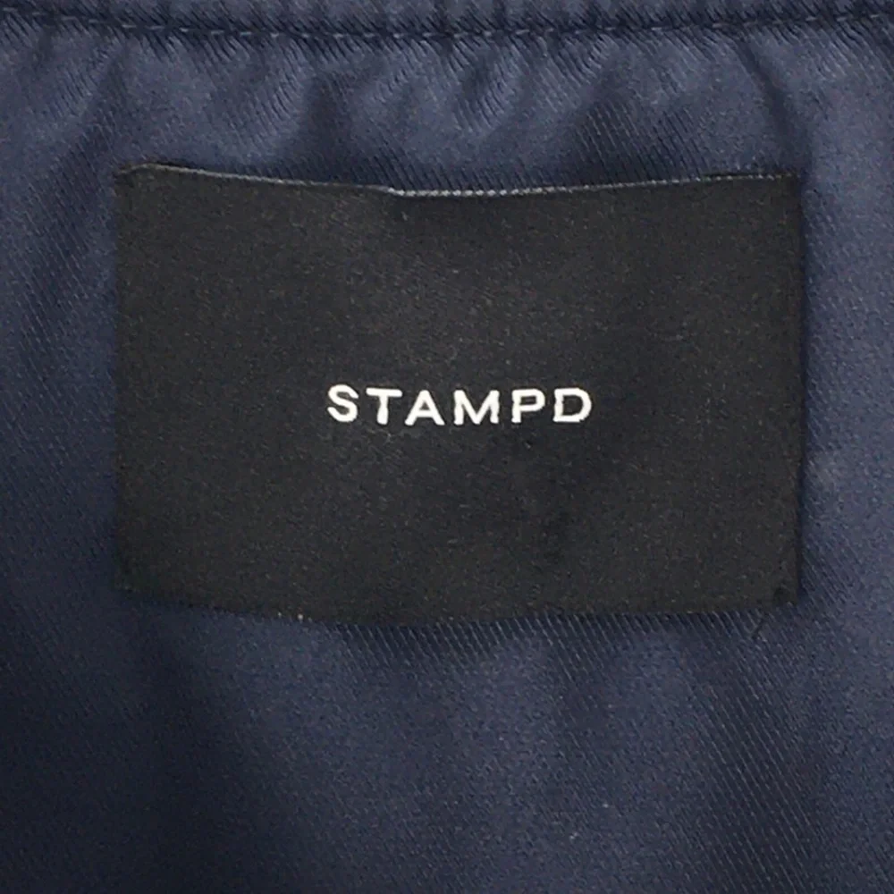 Stampd Mens Bomber Jacket Full Zip Hidden Pockets Blue Interior Straps Sz XXL - Picture 14 of 16